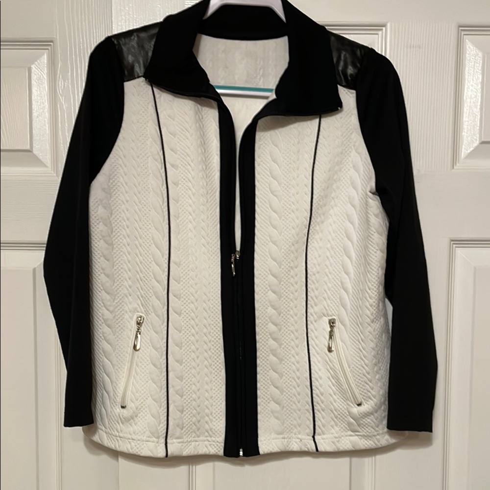 Women's Black and White Jacket
